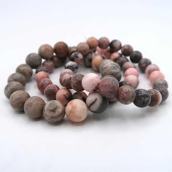 PINK ZEBRA JASPER BRACELET - Picture 7 of 7